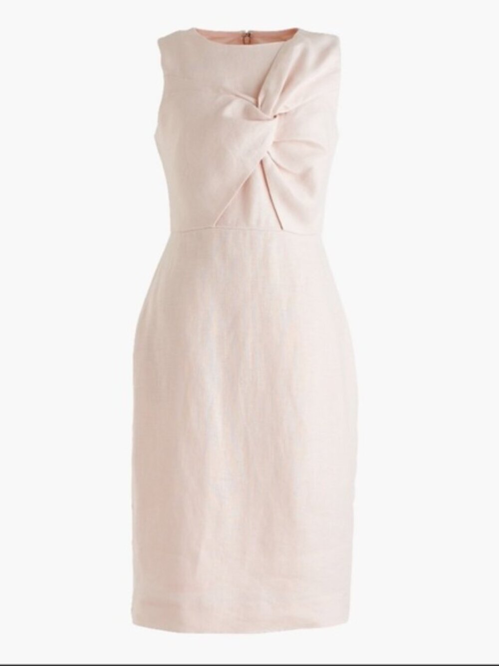 Effortless Elegance – J.CREW Ballet Pink Linen Shift Dress